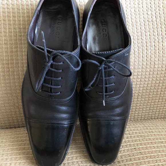 GUCCI Men\'s Black Leather Oxfords . main image 6